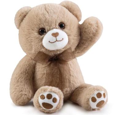 Imagem de Ursinho de pelúcia ZGXIONG marrom com coração de pelúcia de 23 cm