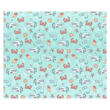 Imagem de Papel de Parede Adesivo Infantil Fundo do Mar Quarto Menino Menina - 7
