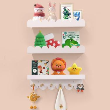 Imagem de Prateleiras flutuantes de livros de berçário Varbonia, 16 cm, madeira,