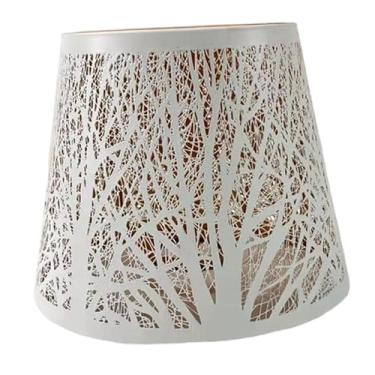 Imagem de Generic Abajur de metal com pingente, capa de luz para arandelas de parede, abajur de mesa, decoração de quarto, café e casa, Branco Pequeno