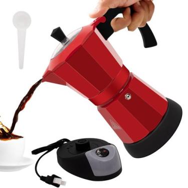 Imagem de Máquina de café expresso elétrica Moka Pot Valvpant 5-6 xícaras de 270