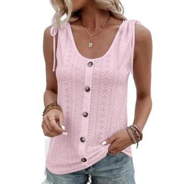 Imagem de Camiseta regata LIZALIG com decote em V, sexy, casual, solta, rosa sól