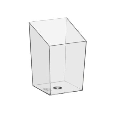 Imagem de Party Essentials Miniware Hard Plastic 3.5 Oz. Slanted Square Appetizer and Dessert Mini Cups, Slanted Square Mini Cups, Pack of 20