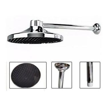 Imagem de 2X Chuveirao Pra Piscina Grande Ducha Fria De Jardim Cromado