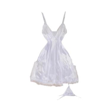 Imagem de Macacão Feminino Sem Mangas, Slim, Costas Descobertas, Saia Mini Pliss