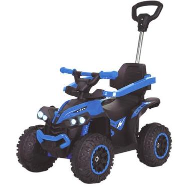 Imagem de Quadriciclo Elétrico Infantil Flash Wheels Com Luz Som 6V, Azul