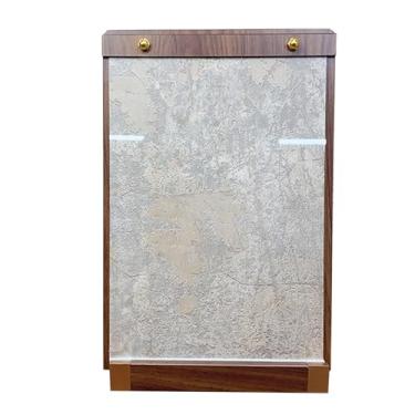 Imagem de OIIBWQ Placa de exibição de amostra de ponta de unha, suporte de mesa portátil reutilizável para manicure de madeira faça você mesmo, Cinza, L