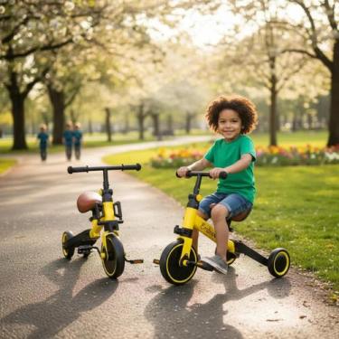 Imagem de Triciclo Infantil 3 Em 1 Multifuncional Bicicleta Sem Pedal de equilíb