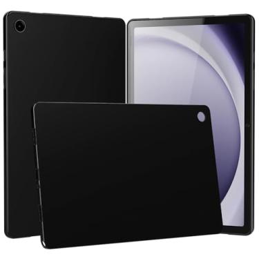 Imagem de Cbus Wireless Capa preta fosca de silicone TPU flexível para tablet Samsung Galaxy Tab A9 Plus (Galaxy Tab A9+), compatível com SM-X210, SM-X215, SM-X216, uso diário e portátil