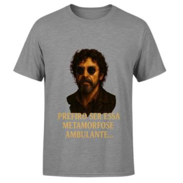 Imagem de Camiseta em Algodão Masculina e Feminina Estampa Raul Seixas Básica e 