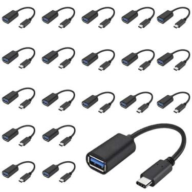 Imagem de 20 Adaptador Otg Usb C Para Iphone 15 16 Android Pendrive - Knup