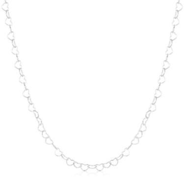 Imagem de Colar mini corações entrelaçados  50 cm - NEGA FLOR JOIAS