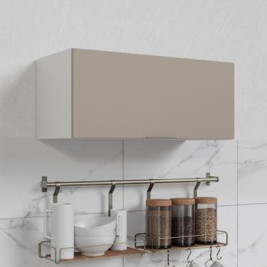 Imagem de Armário Aéreo Porta Basculante 80cm Puxador 150cm Ipanema CabeCasa Mad