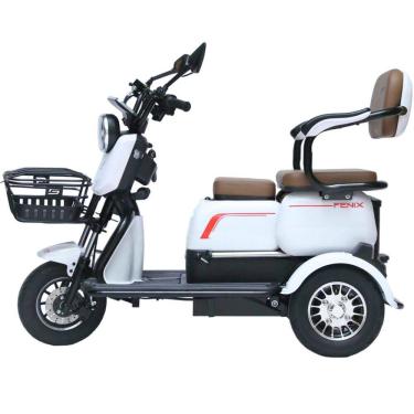 Imagem de Triciclo Elétrico 750W Litio Fenix Branco Tração Reduzida - Não Precisa de CNH