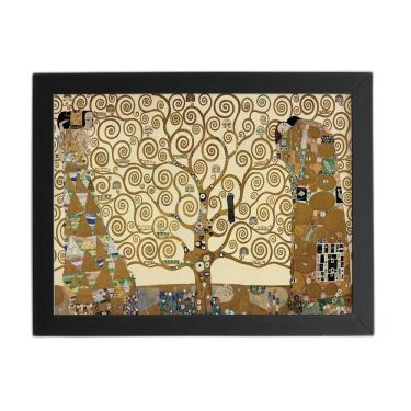 Imagem de A Árvore Da Vida Gustav Klimt Quadro Moldura Preta 60X40Cm