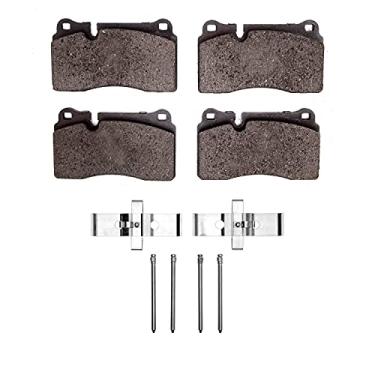 Imagem de Dynamic Friction Company 3000 pastilhas de freio semi-metálicas e kit de ferragens