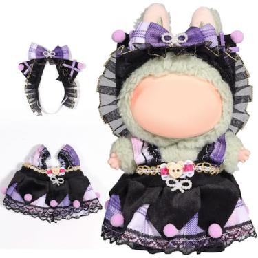 Imagem de Conjunto de roupas para boneca Labubu, estojo AI de 17 cm para meninos