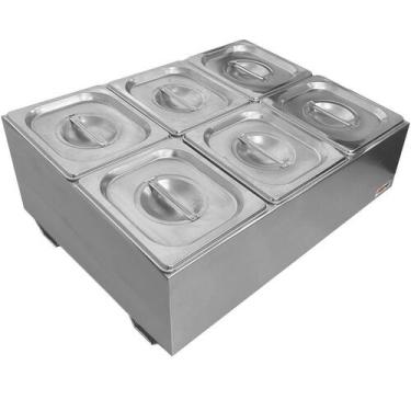 Imagem de Condimentadora 6 cubas 1/6 zpcn1/6 Inox - Zepper