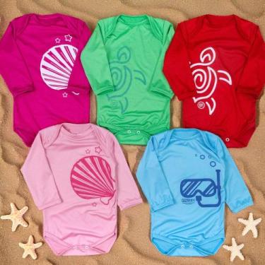 Imagem de Body Bebê Uv50+ Manga Longa: Conforto E Proteção Solar - Era Uma Vez, 