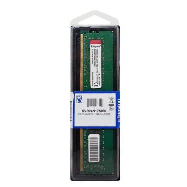 Imagem de Memoria RAM 8GB Ddr4 Kingston 2400Mhz KVR24N17S8/8, Dimm