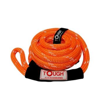 Imagem de TOUGH Caminhão 1-1/10.2 cm x 9.1 m 61,235.0 kg (60T) Correia de reboque estática UHMWPE + 2 peças de manilha macia, (1 corda de reboque laranja + 2 peças laranja macia manilha + bolsa, 3,5 cm x corda