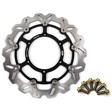 Imagem de Arashi Rotor de disco de freio dianteiro com parafusos de montagem para Suzuki DRZ400SM DR-Z400SM 2005-2021, acessórios de substituição de motocicleta pretos