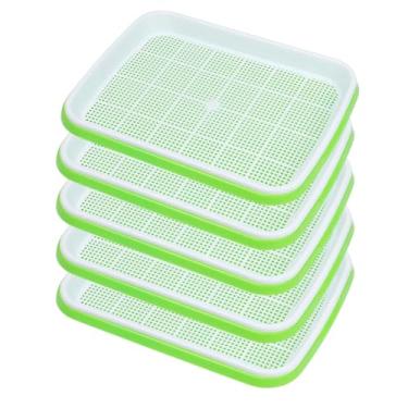 Imagem de Bandeja de Germinação Hidropônica com Sistema de Grade Dupla - Cultivo de Brotos e Mudas sem Terra, Reutilizável e Prática (5)