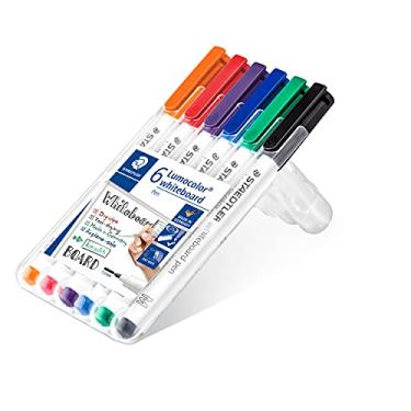 Imagem de STAEDTLER LUMOCOLOR Canetas de quadro branco 301 WP6, cores sortidas, pacote com 6 unidades