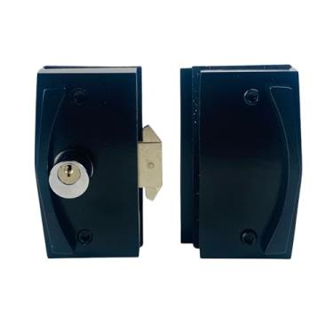 Imagem de Kit Fechadura Blindex 3530 com Contra Fechadura 3534 para Porta de Correr de Vidro Temperado 8 a 10 mm (Preto)