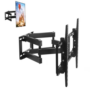 Imagem de Suporte TV Articulado de Parede com Ajuste 120° para TVs de 26" a 65" até 20kg, Material de Aço Laminado a Frio, Preto