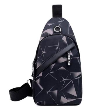 Imagem de Mochila de ombro, bolsa mensageiro, ajustável, portátil, masculina, caminhada, esportes, Multicolorido 2, Large, Estilo 2