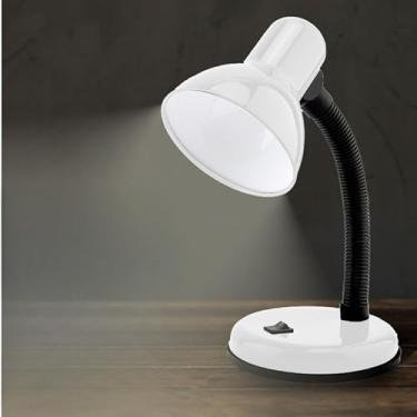Imagem de Luminária de Mesa LED com Braço Articulado - Iluminação Focada Ajustável para Trabalhos Manuais e Leitura(Branco)