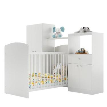 Imagem de Quarto Infantil Colchão Incluso Meu Bebê Multimóveis Branco - MULTIMOV