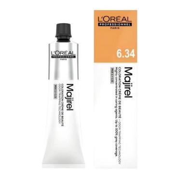 Imagem de Majirel Tintura 6.34 Louro Escuro Dourado Acobreado 50g - Loreal Profe
