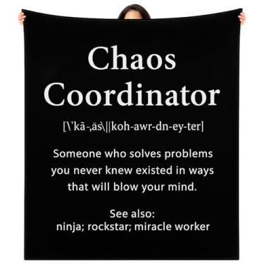 Imagem de Maysing Presentes de Coordenador de Caos Presente de Aposentadoria para Mulher Homem Cobertor Macio Agradecimento Presentes de Apreciação para Chaos Coordenador Assistente Social Líder Colega de