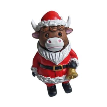 Imagem de CarpNettore Estatueta de Vaca, Escultura de Gado, Decoração de Mesa, Estátua Colecionável de Resina, Ornamento para Lareira, Escrivaninha Ou, 6x7x10cm