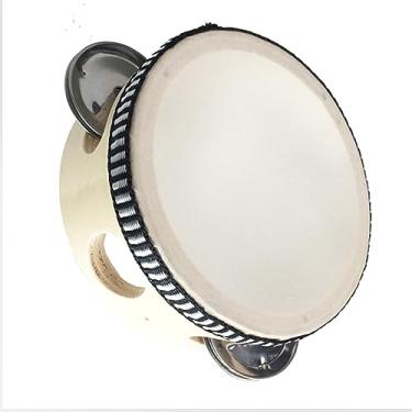 Imagem de Generic Pandeiro Portátil, Tambor de Pandeiro Educacional, Som Transparente, Madeira Segura, Couro Simulado de Poliéster para Desempenho (6 polegadas (ID de 153 mm, espessura de 5 mm))