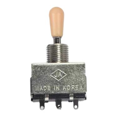 Imagem de harayaa Chave seletora de 3 posições para guitarra, portátil, confiável e com compartimento fechado, acessório para instrumento musical, Boné Amarelo