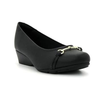 Imagem de Sapato Anabela Modare Conforto Estilo Com Salto Baixo (preto, BR, Adulto, Numérico, 37)