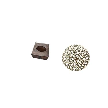 Imagem de Fenteer Caixa de Lenços de Madeira, Porta-lenços Faciais, Organizador Dispensador de Toalhas de Mão, Bandeja para Armazenamento de Guardanapos, Porta-guardana