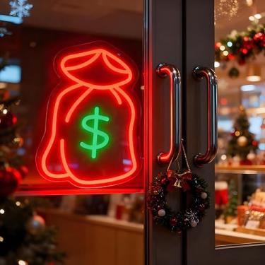 Imagem de Neonawall Money Business Neon Sign Light Up Letters Led Sign for Wall Decor Door Signs Led Decorative Night Signs Decorations Supplies Birthday Gift for Grand Opening Shop Bar Club Home Bedroom