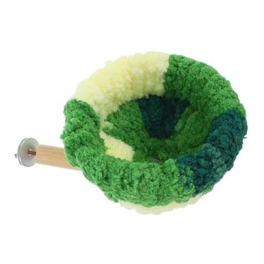 Imagem de MFMEXUL Casinha para, Confortável E Aconchegante, Rede, Esconderijo, Cama Suspensa para Periquitos, Agapornis E Canários, L com mastro de suporte