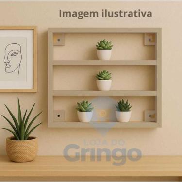 Imagem de Expositor Pequeno de Esmaltes em MDF  3 Prateleiras  Vai Montado - A L