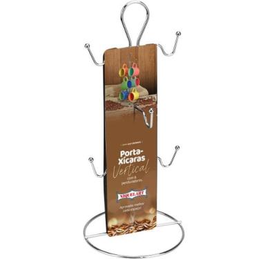 Imagem de Suporte Organizador Vertical Porta Xícaras de Chá, Café com 6 Ganchos 