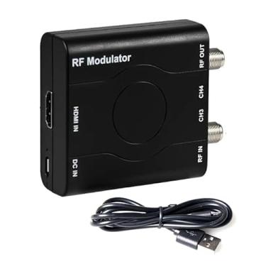 Imagem de DC 5V HDMI para modulador RF suporta saída de formato NTSC 1080P PLL controle VHF RF HDMI conversor coaxial para sistema CATV