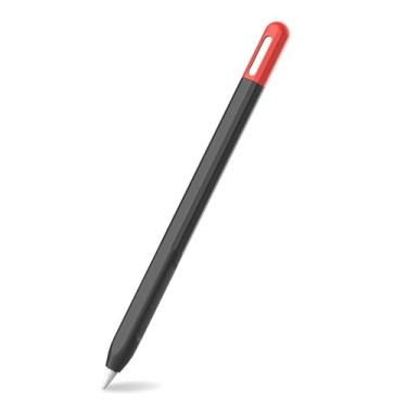 Imagem de Capa protetora de silicone para Apple Pencil Pro cor contrastante (preto)