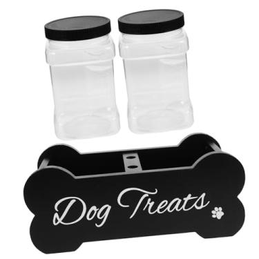 Imagem de Wooden Dog Treat Container Lid Sealed PET Food Storage Box for Countertop Sturdy PET Food Holder for Organizing Dog Treats