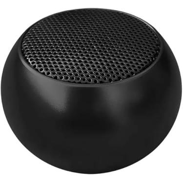 Imagem de Mini Caixa de Som Bluetooth Portátil Redonda Sem Fio – Design Esférico, Alto-Falante com Microfone Integrado - Preto