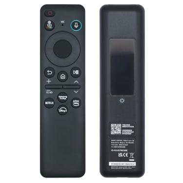 Imagem de Controle remoto por voz solar BN59-01432A, recarregável por USB-C, Bluetooth com carregamento solar, compatível com Smart TV Samsung Neo QLED S90D Smart 8K HDR Ultra HD - Preto