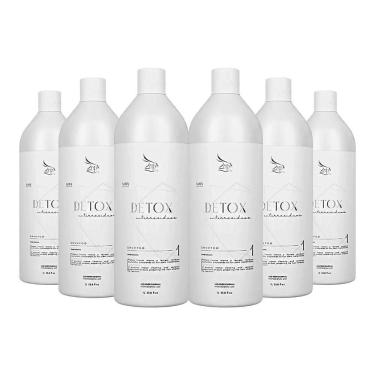 Imagem de Kit 6 Shampoo Anti-resíduos Detox Limpeza Profunda 1 Litro